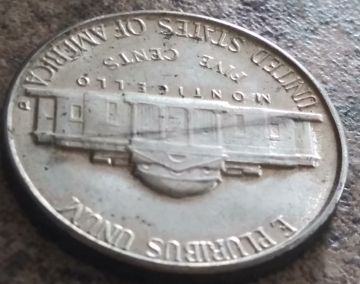 1956-D-Nickel,-Lamination-Error?