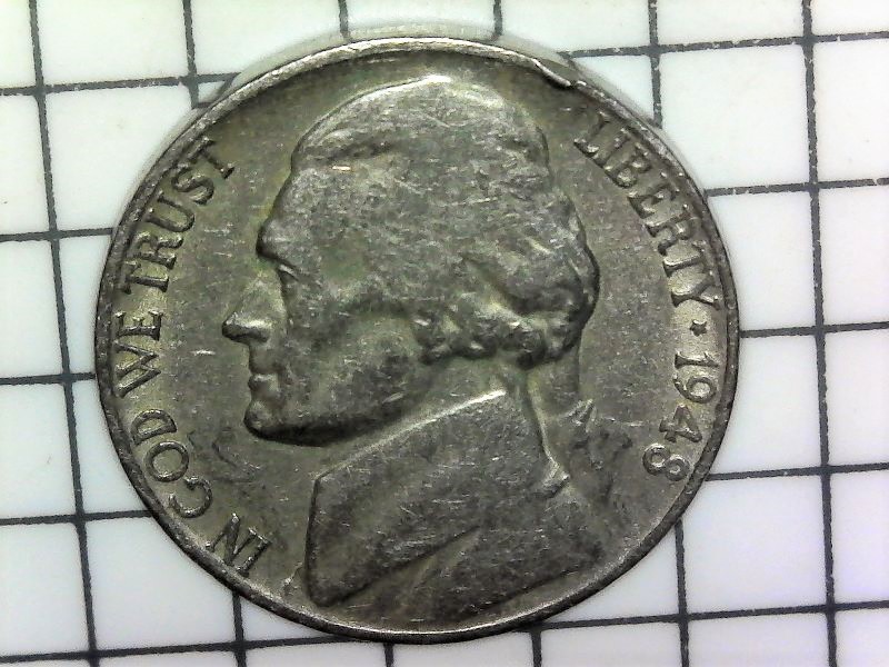 1948-S-Jefferson-Nickel-/-Cud-+-RPM-?
