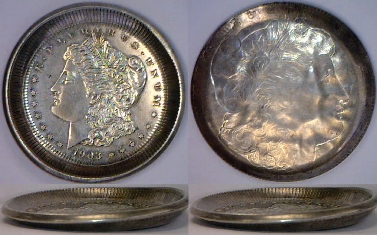 1886-Morgan-Dollar-Obverse-Die-Cap-W/-Incused-Brockage-Reverse,-PCGS-MS-64