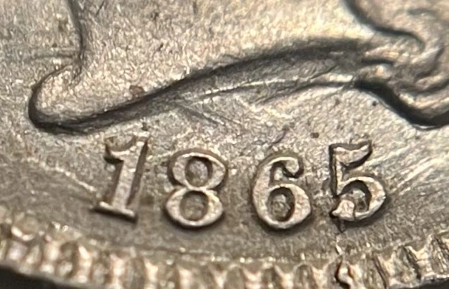 Poorly-Minted-Example-Of-An-1865-Three-Cent-Nickel