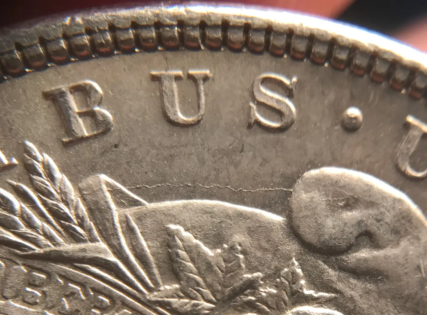 1878-Morgan-Dollar-7TF-VAM-138-Weak-Nostril,-Die-Break-Over-Cap