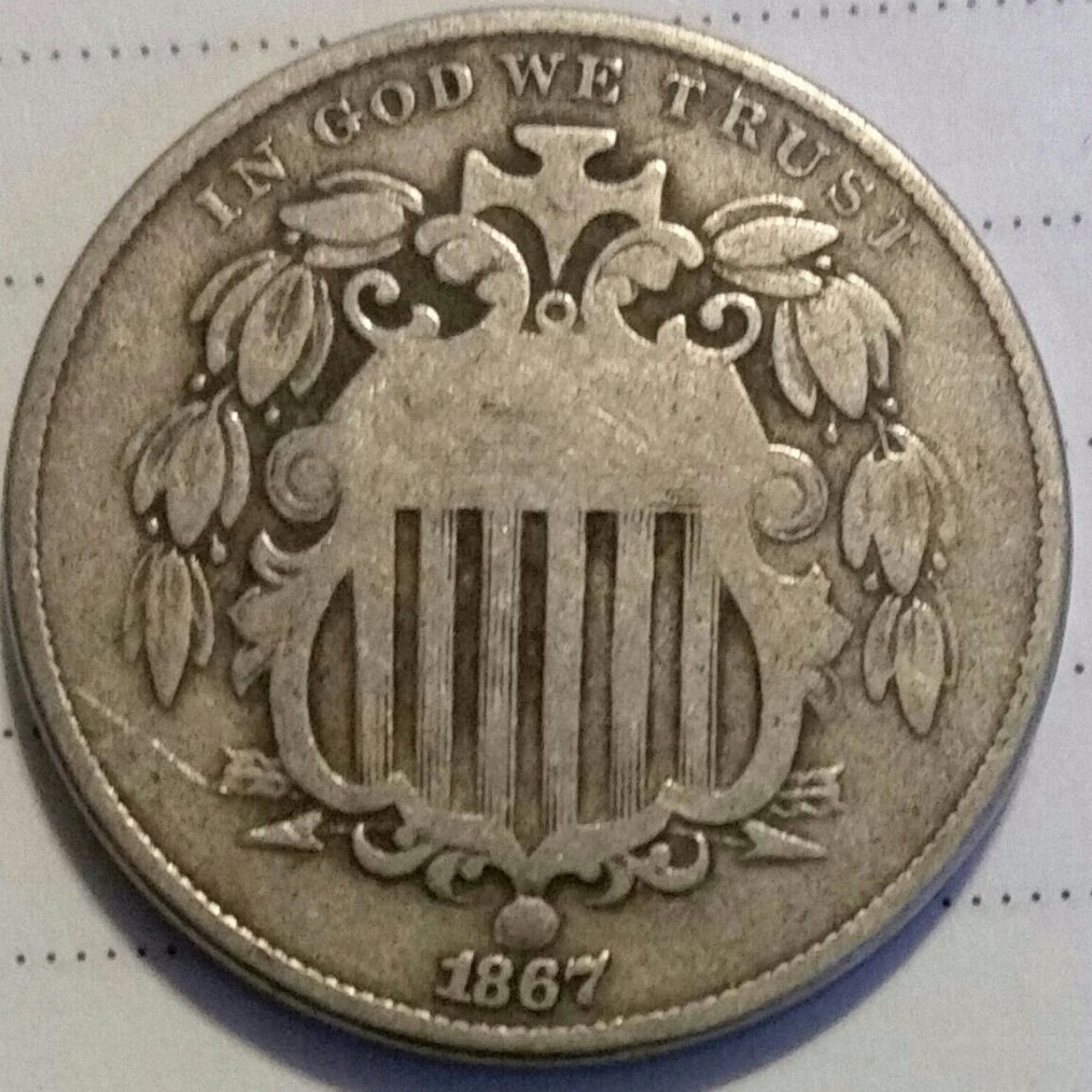 Junk-Shop-Finds---1873-Three-Cents-And-1867-Five-Cents