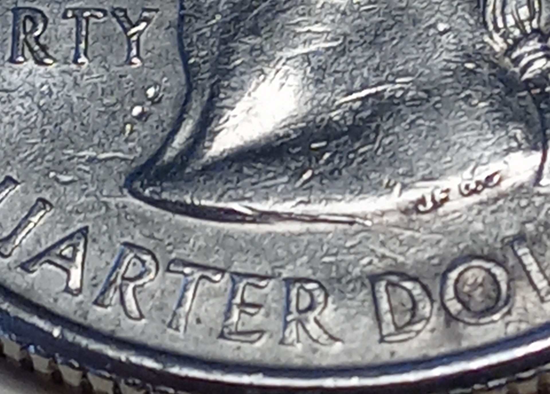 Circulation-Find,1999-P-Delaware-Quarter-50%-Collar-Clash
