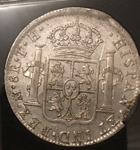 8-Reales-1805-Carlos-Iv,-Clash-Die