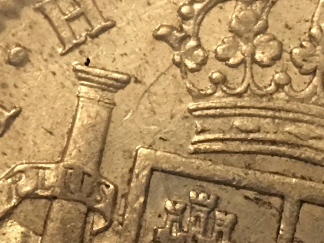 8-Reales-1805-Carlos-Iv,-Clash-Die