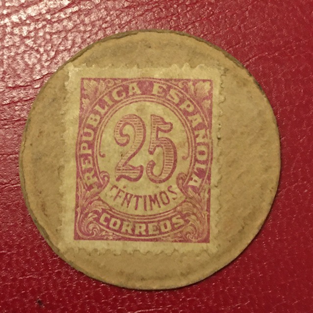 Coin-Stamp-Spanish's-Civil-War-1938-1939