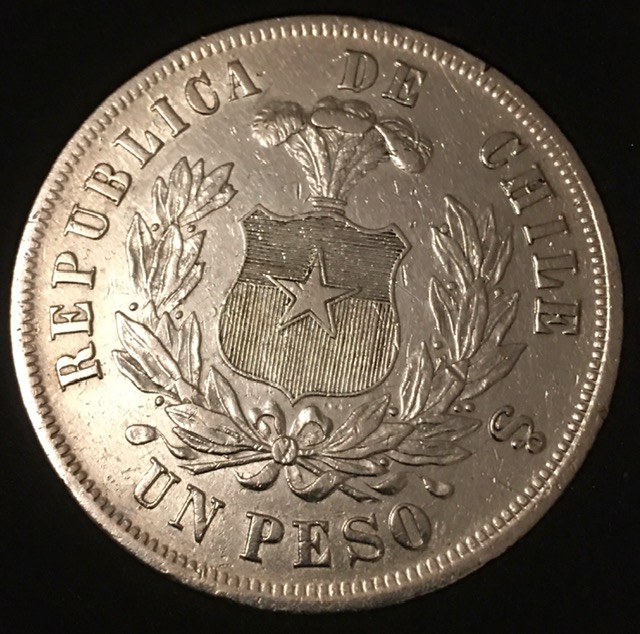 1875-1-Peso-Silver-Chile