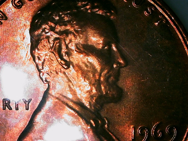 1969-Lincoln-Penny---Mint-Proof-Coin-Still-In-Cellophane-With-Rim-Damage