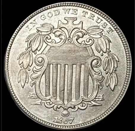 7070-Album-Success:-1867-Shield-Nickel