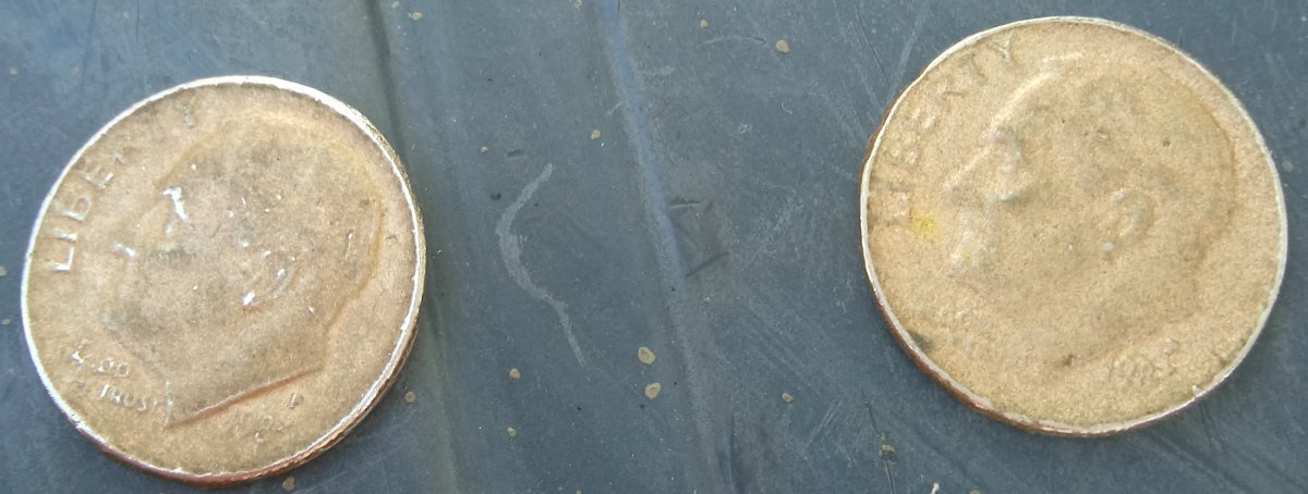 Two-1983-P-Dimes-Missing-Cladding?