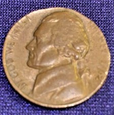 Jefferson-Nickel-On-Penny/Copper-Planchet