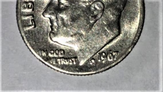 1967-Dime.--Is-This-An-Uncentered-Strike-Or-A-Misaligned-Die?