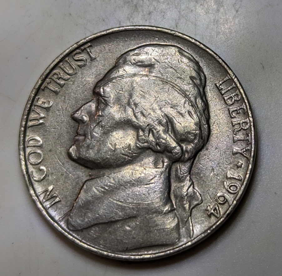 1964-No-Mint-Mark-Nickel