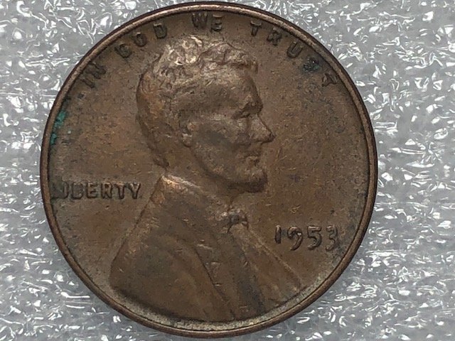 1953-One-Cent-W/-Die-Chip-And-Die-Crack
