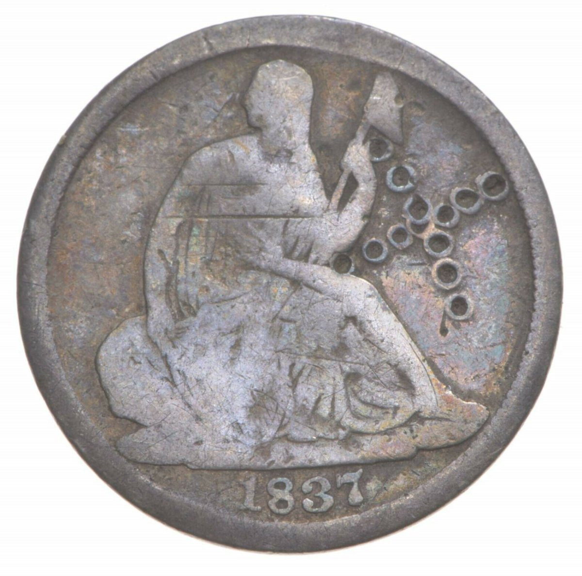 Graffitied-1837-Half-Dime;-Why-Do-You-Collect-Early-American-Coinage?