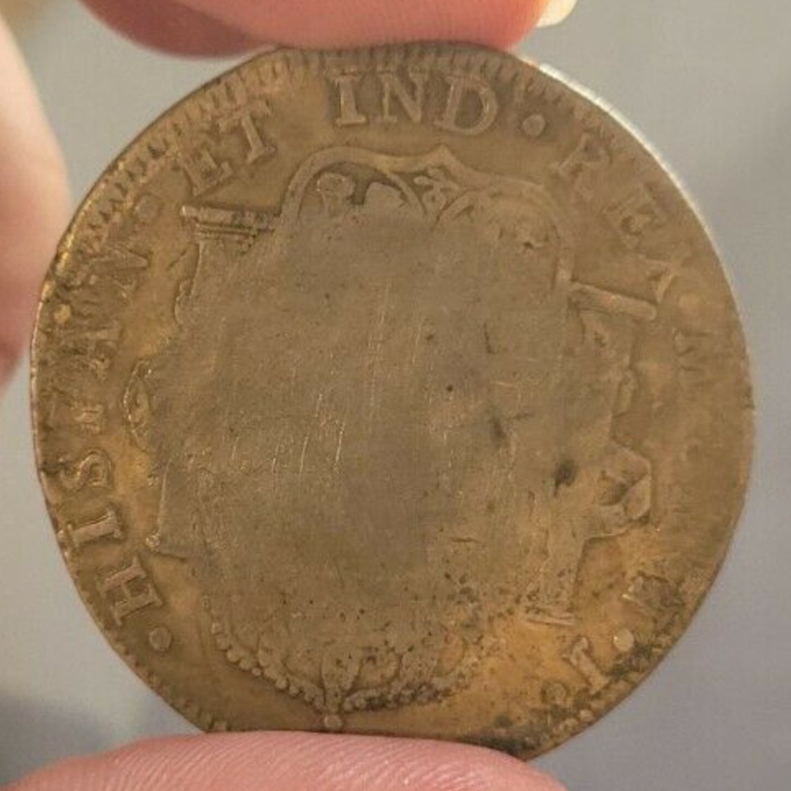 Mysterious-Counterstamp-On-1814-8-Reales-Piece?-Arabic-W/-Camel-In-Triangle