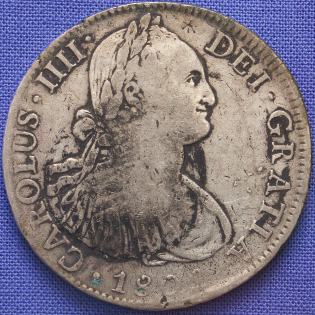 Circulated-Chopmarked-8-Reales-With-Identical-Chopmark-On-Reverse,-Modern-Forgeries?