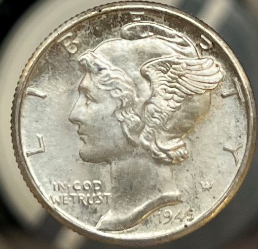 1945-D-Mercury-Dime-For-Grading
