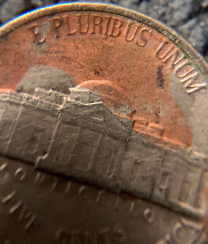 1988-P-Jefferson-Nickel-Error?-Copper-And-Black-And-Clad