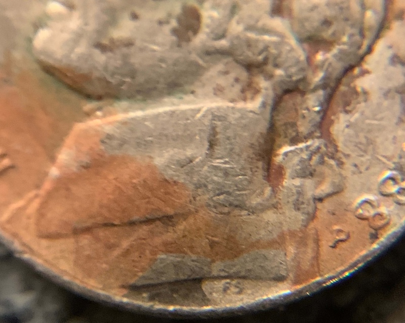1988-P-Jefferson-Nickel-Error?-Copper-And-Black-And-Clad
