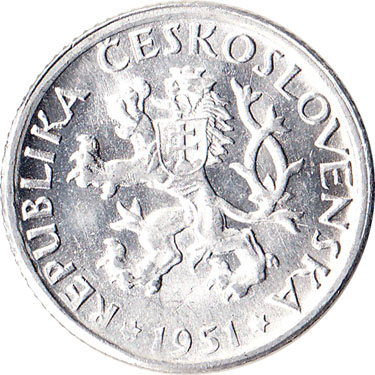 Czechoslovakia-1951-1-Koruna-Aluminum-Coin---Mint-Error-Or-Something-Else?