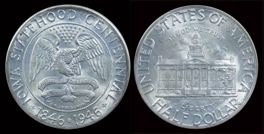 Guess-The-Grade-On-A-CAC-Approved-1946-Iowa-Centennial-Half-Dollar