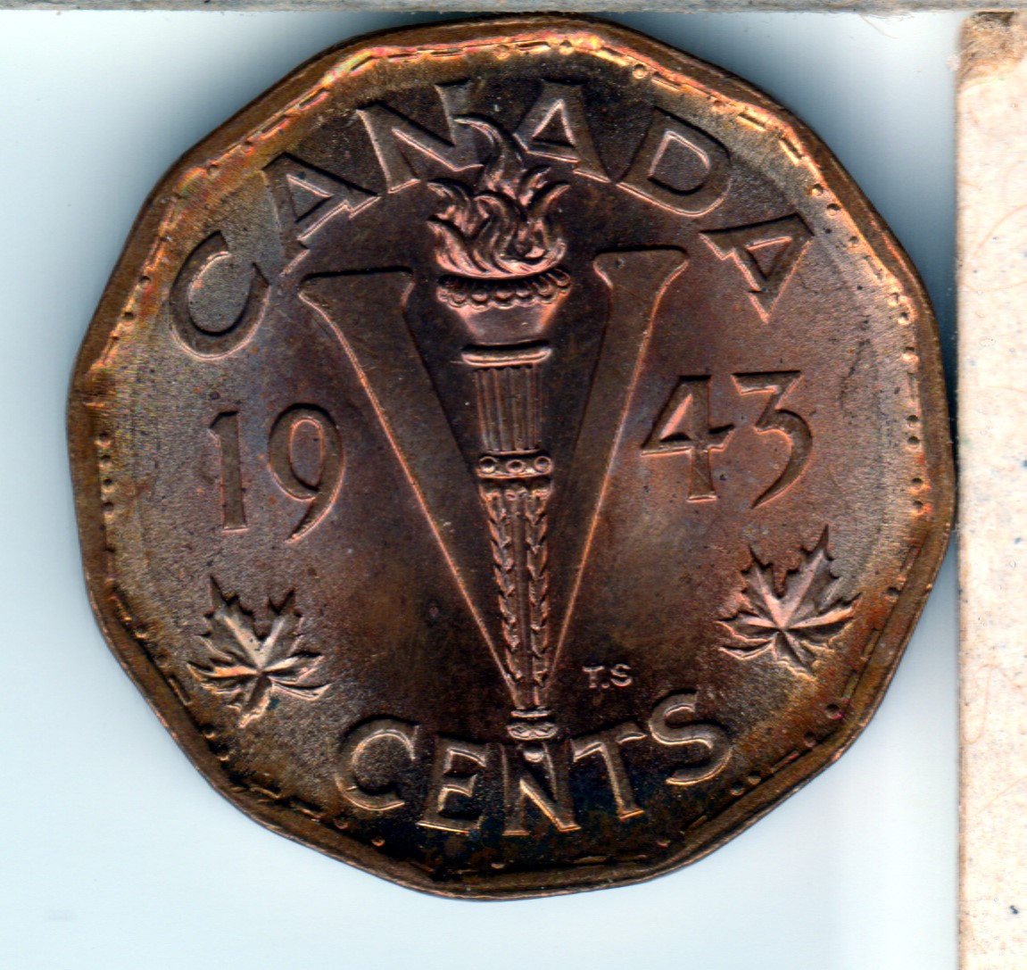 1943-5-Cents.--Nicest-Toning-I-Have-Seen-On-A-Tombac.