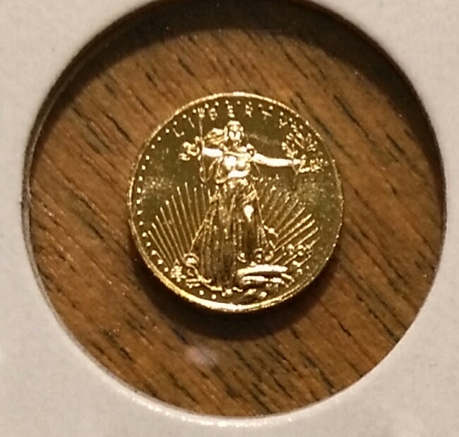 Neat-Little-Late-70s-St-Gaudens-Mini-Replica,-[confirmed]-Solid-22k,-Better-Quality-Than-Usual.