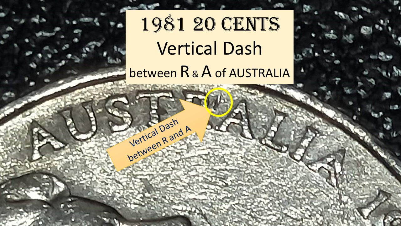 1981-20-Cents-Coin-With-Vertical-Dash-Between-R-&-A-Of-Australia