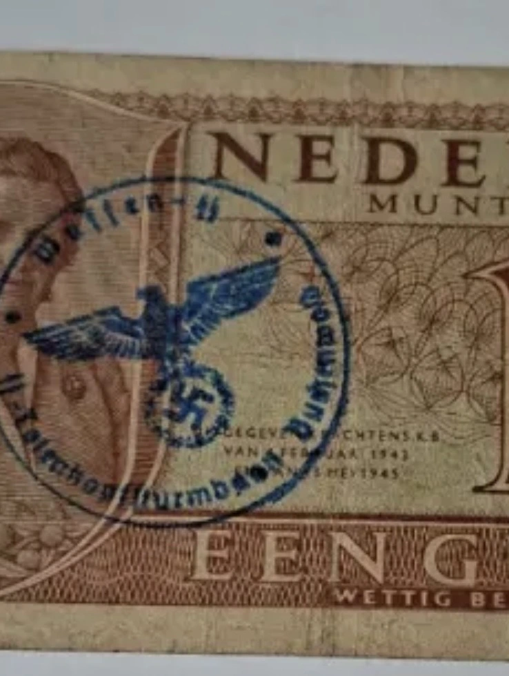 German-Banknotes-With-Waffen-SS-Overprint/Stamp