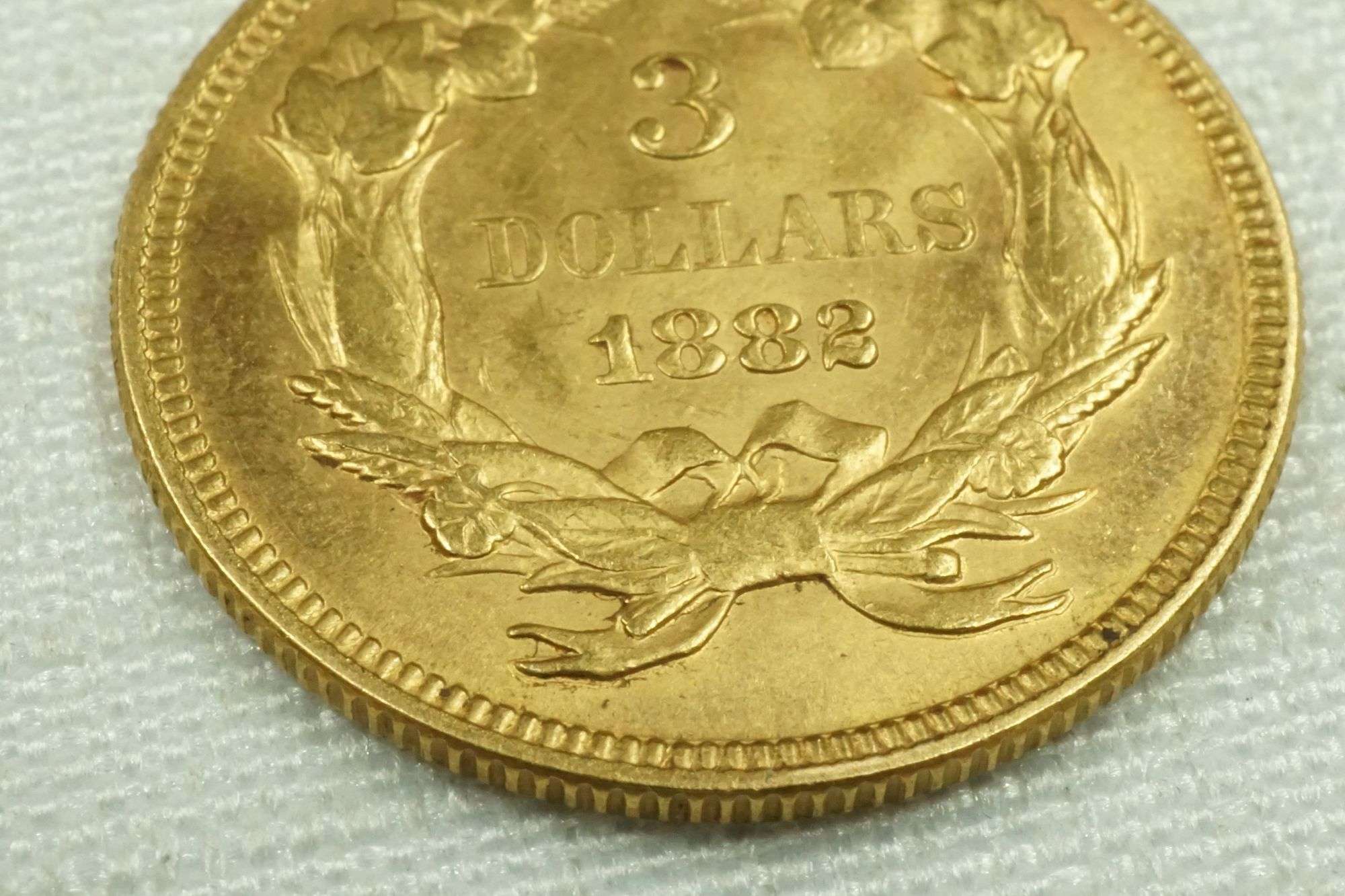 1882-Three-Dollar-Gold-#2-----Grading