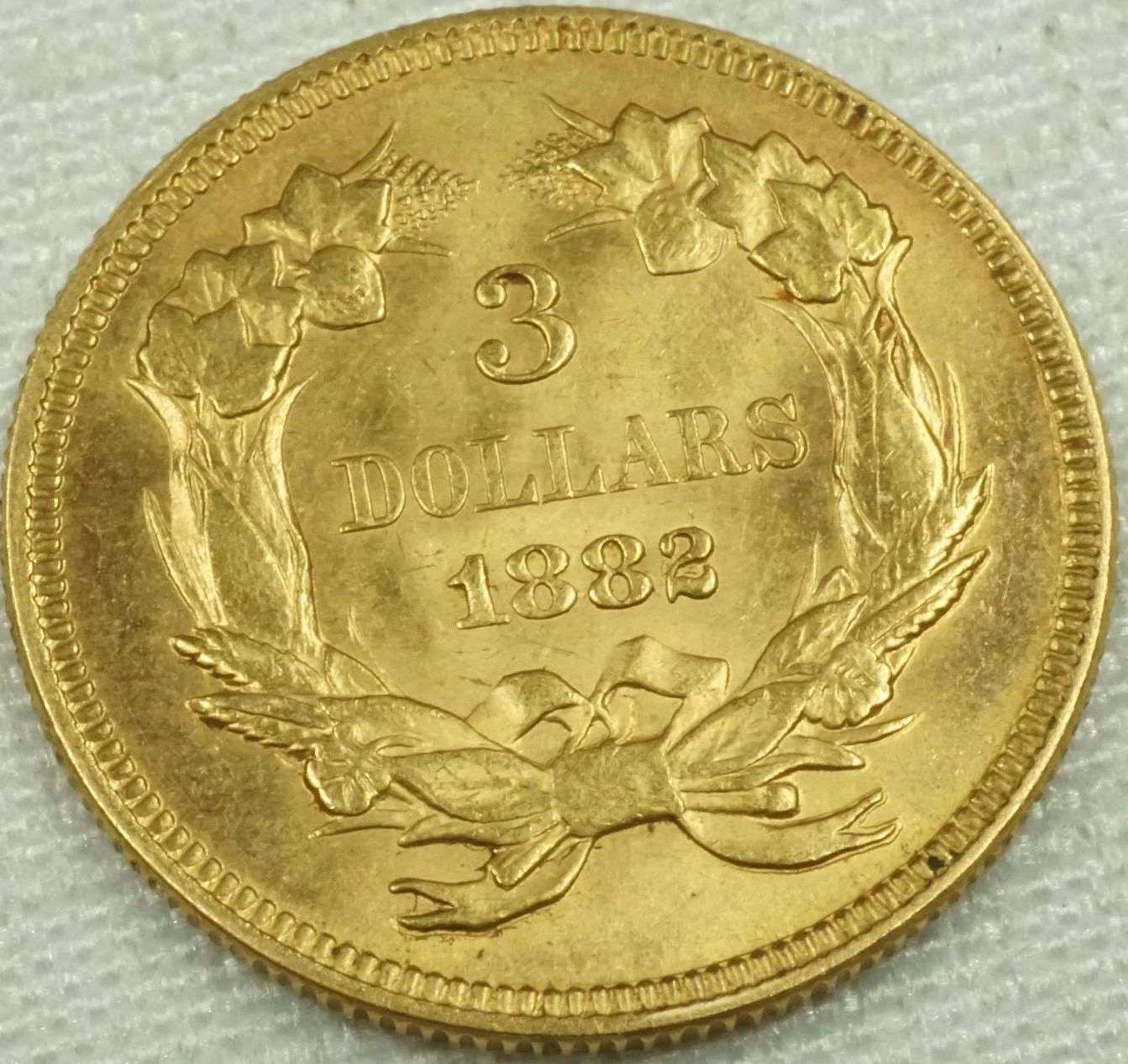 1882-Three-Dollar-Gold-#2-----Grading