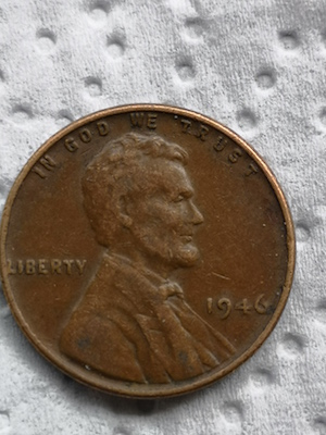 Lincoln-Penny-1946-Mis-Struck-Thick-Edging