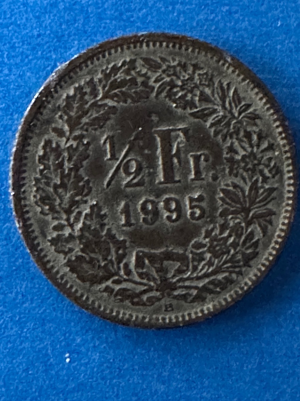 1995-Swiss-Half-Franc.-In-Brown-Metal