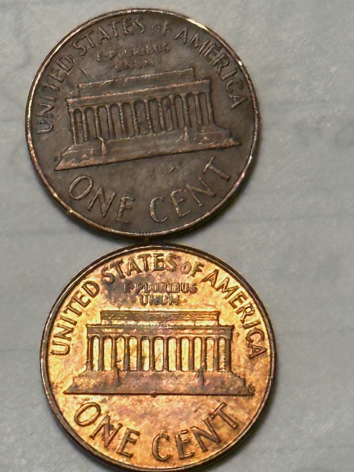 Two-Different-1963-Pennies-Nmm-And-D