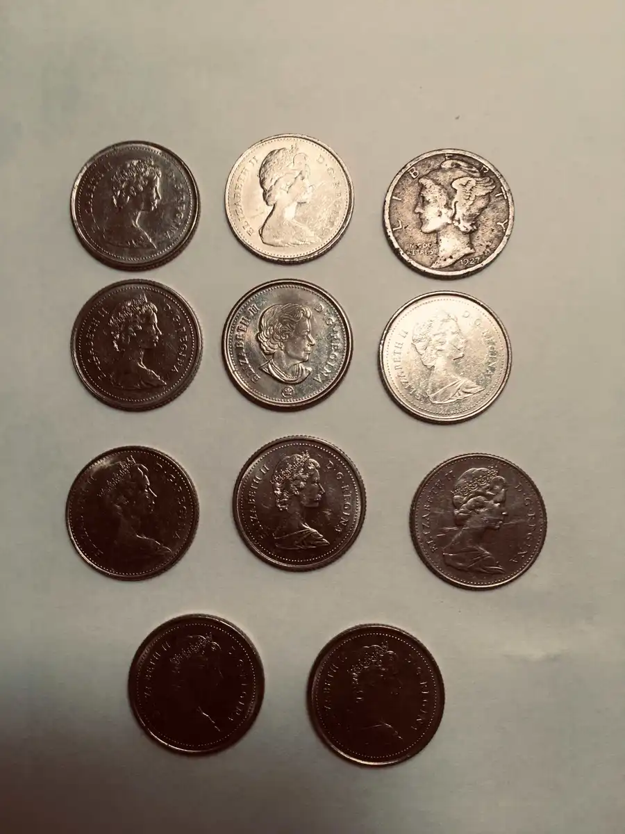 Found-Ten-Canadian-Dimes-In-The-Customer-Wrapped-Rolls---And-Then-A-Mercury-Dime