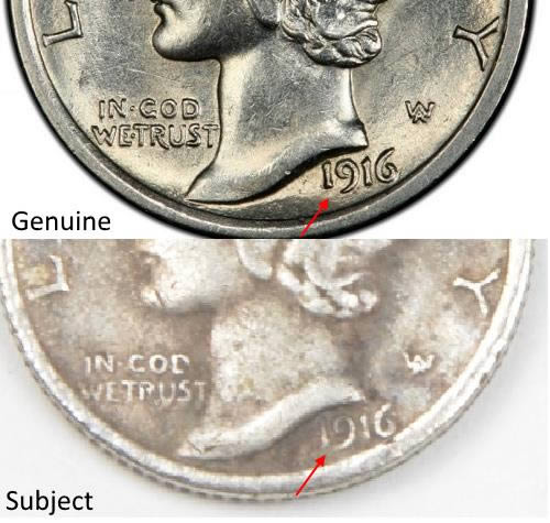 Mercury-Dime-1916-D---Fake?