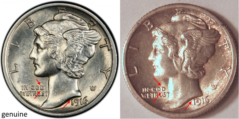 Coin-#2-From-A-Friend's-Father's-Collection:1916-D-Mercury-Dime