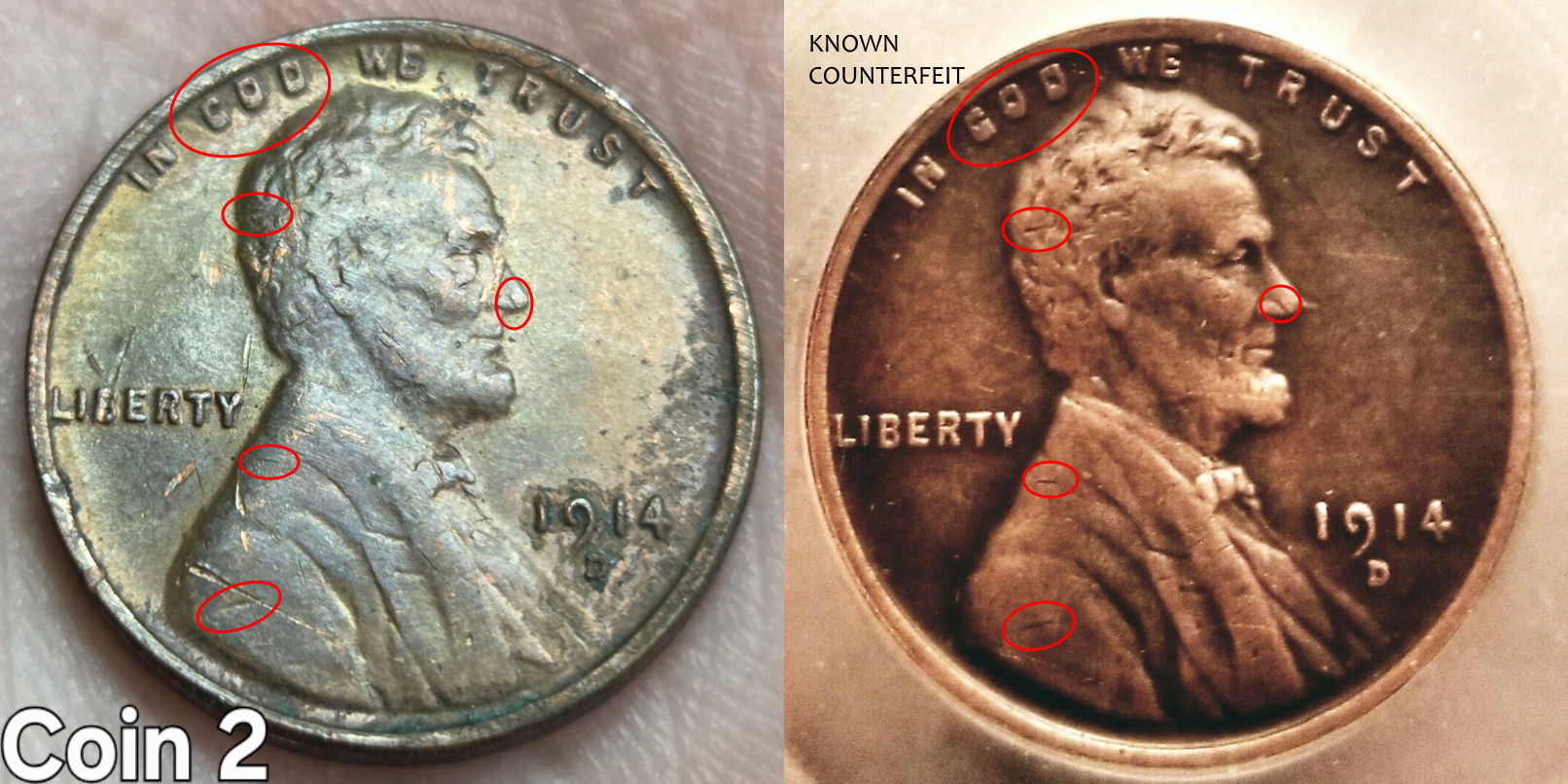 1914-D-Lincoln-Cents,-Genuine-Or-Counterfeit?