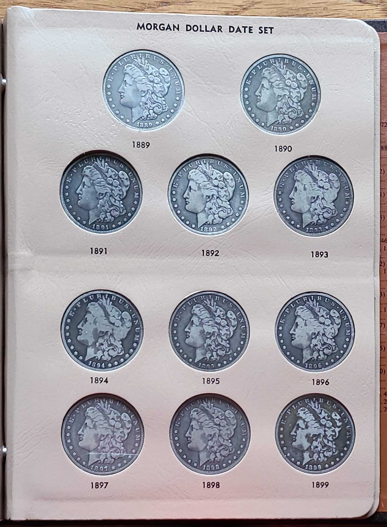 NumisƐd's-Morgan-Dollar-Date-Set