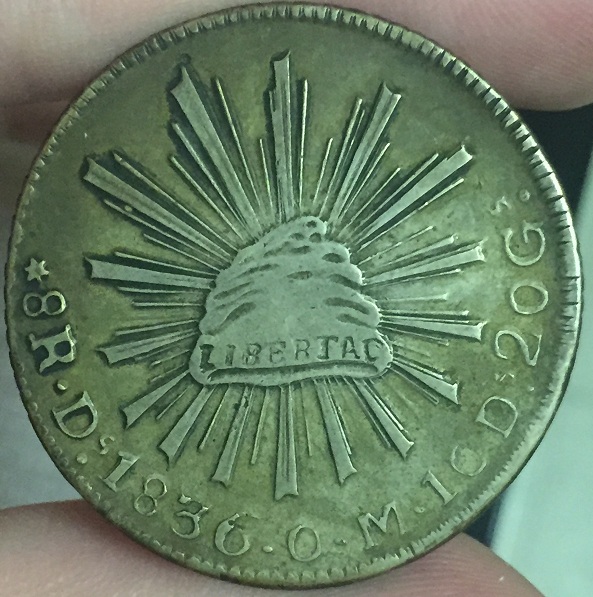 Pair-Of-Contemporary-Counterfeit-Cap-&-Rays-8-Reales
