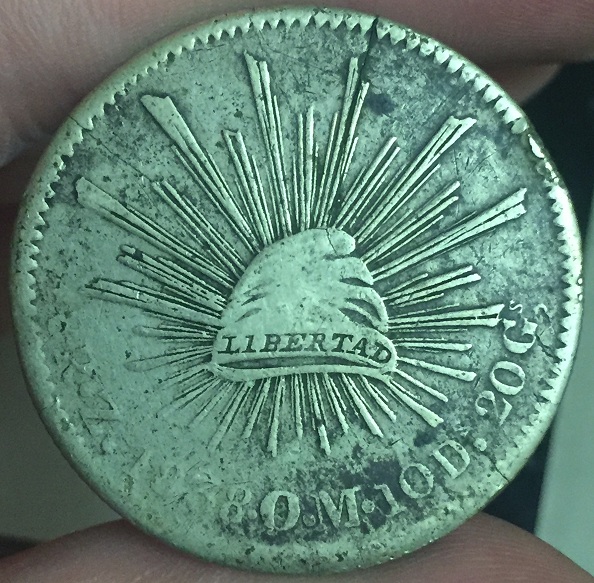 Pair-Of-Contemporary-Counterfeit-Cap-&-Rays-8-Reales