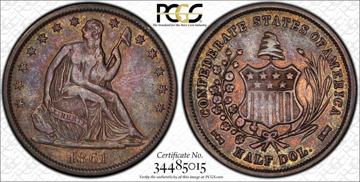 The Rare 1861 50c W-12 Csa Original Half Dollar And The Scott Restrikes ...