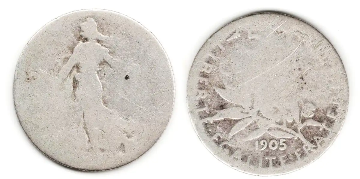 A-Lowball-1905-French-50-Centimes