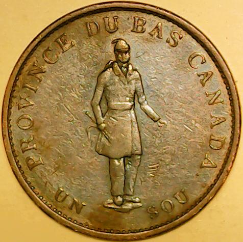 Canada-City-Bank-1/2-Penny-1837-Dot-Under-K
