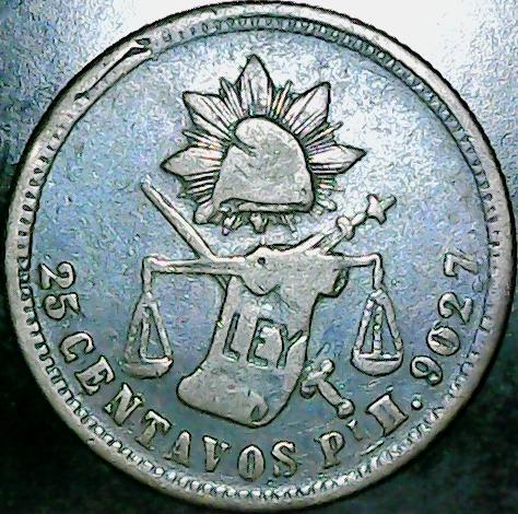 Mexico-25-Centavos-1876/1875?