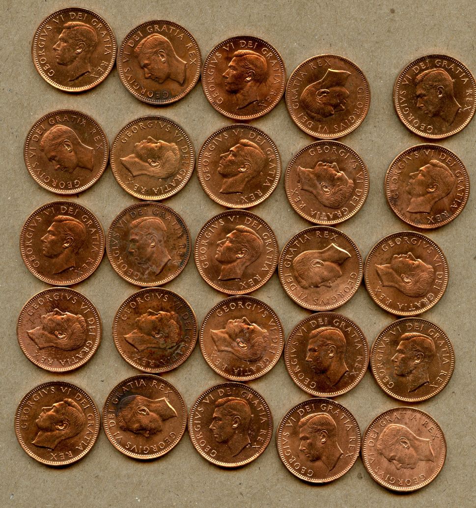 Here-Is-An--Original-Unsearched-Roll-Of-Uncirculated-1949-Canada-Cents!