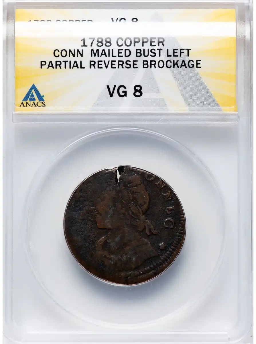 Neat-1788-CT-Colonial-Partial-Obverse-Brockage-And-Double-Struck?-It'd-Have-To-Be.