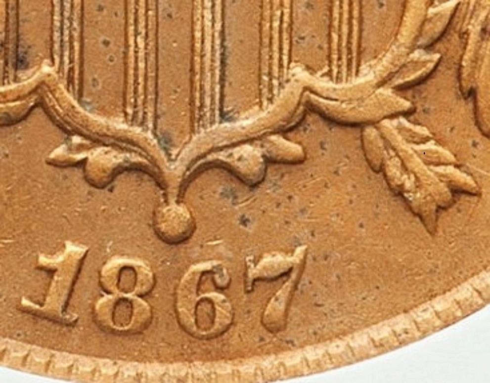 1867-Two-Cent-DDO-FS-101-PCGS-XF45BN