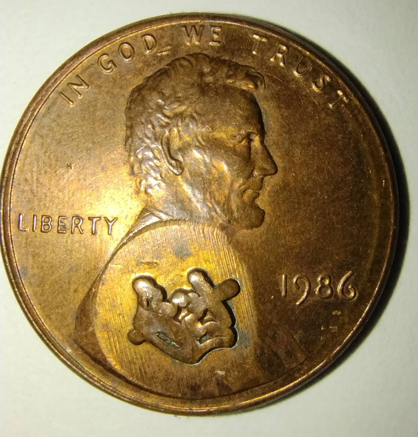 Weird-Stamped-1986-Lincoln-Penny